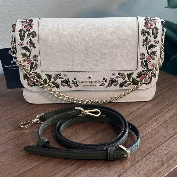 NWT - Kate Spade Madison Floral Medium Convertible Crossbody - Picture 3 of 10